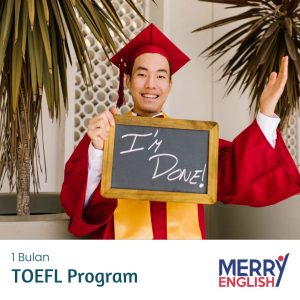 TOEFL Program 1 Bulan merupakan pilihan tepat bagi Anda yang ingin mempersiapkan diri untuk mengikuti tes TOEFL karena memberikan materi yang di kemas secara padat sekaligus efektif untuk mendapatkan target skor sesuai dengan keinginan Anda.